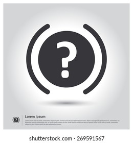 Question icon. Help Icon. Faq's Icon  Vector illustration. Flat design style