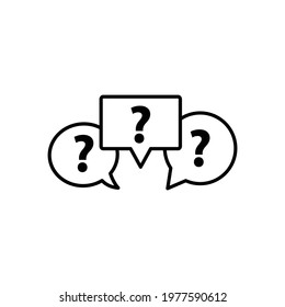 Question icon.  Help icon. Vector icon for website design, app. 