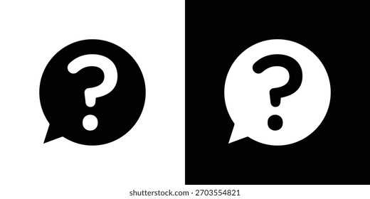 Question icon illustration doodle. Flat illustration vector set