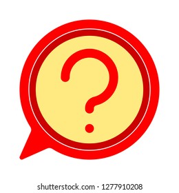 Question Icon- Question Isolate, Ask Bubble Illustration- Vector Question Mark