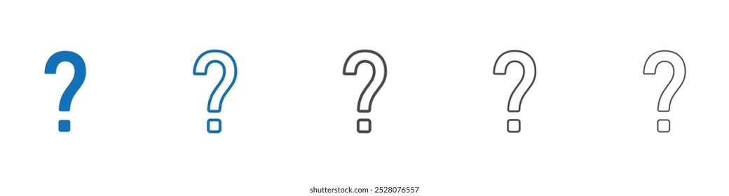 Question icon Isolated flat vector in outline