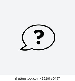 Icono de la pregunta aislado en el fondo blanco.