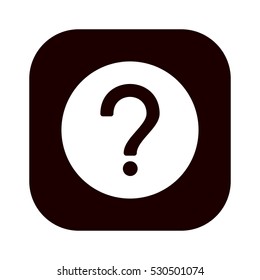 Question icon isolated on white background. Vector illustration.