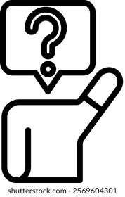 Question Icon Line Vector Illustration
