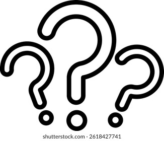 Question Icon Line Vector Illustration