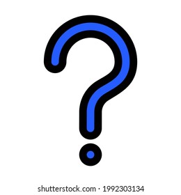 question icon lineal style vector illustration