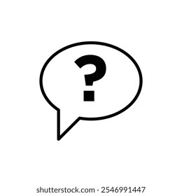 Question icon linear logo isolated