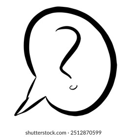 question icon lineart cartoon drawing