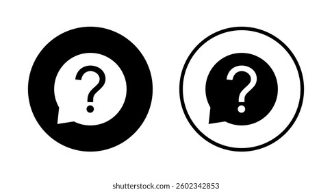 Question icon logo design. question mark sign and symbol