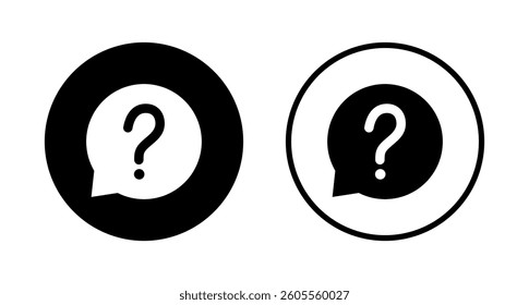 Question icon logo design. question mark sign and symbol