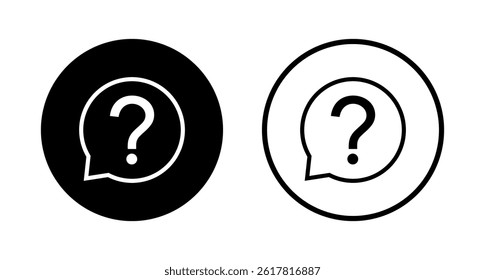 Question icon logo design. question mark sign and symbol