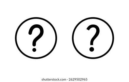 Diseño del logotipo del icono de la pregunta. signo y símbolo del signo de interrogación