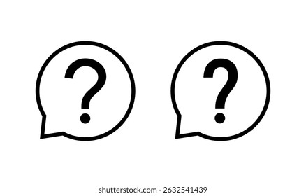 Question icon logo design. question mark sign and symbol