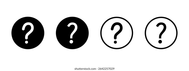 Question icon logo design. question mark sign and symbol
