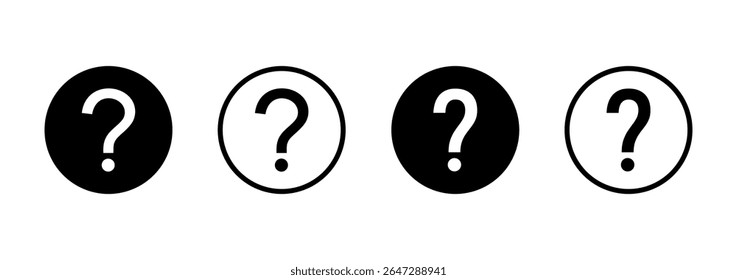 Question icon logo design. question mark sign and symbol