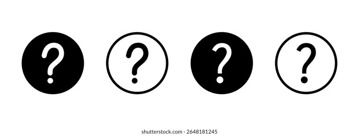 Question icon logo design. question mark sign and symbol