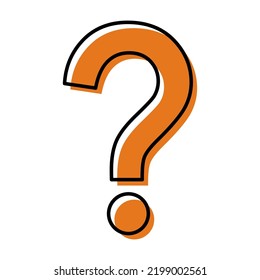 Question icon mark, help or ask bubble graphic symbol, web faq vector illustration .