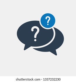 Question icon with question mark. Question icon and help, how to, info, query symbo. Vector illustration
