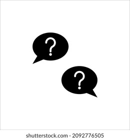 Question icon, Question mark icon symbol vector illustration on white background