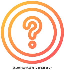 Icono de pregunta. Signo de interrogación símbolo de icono. Ilustración vectorial