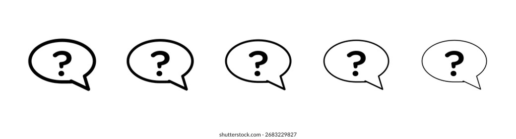 Ícone de pergunta para conceito móvel e web design.