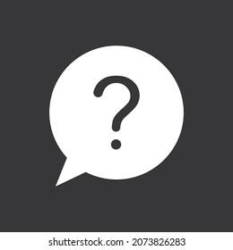 Question icon on grey background