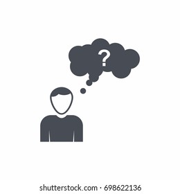 Question icon on white background vector illustration