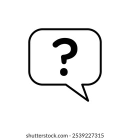 Question icon outline collection or set in black and white