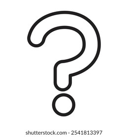 Question icon Outline vector for web ui