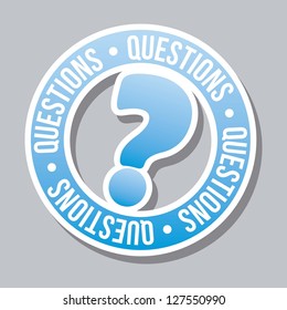 question icon over gray background. vector illustration