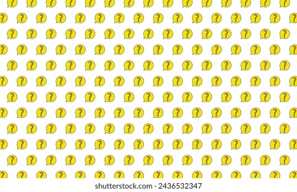 Question icon pattern on white background. Vector Illustration