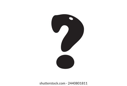 Question icon from Primitive Set. This isolated flat symbol is drawn with gray color on a white background, angles are rounded.