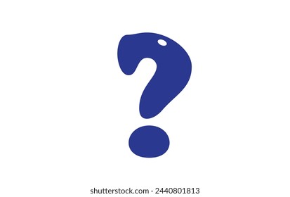 Icono de pregunta de Primitive Set. Este símbolo plano aislado se dibuja con color gris sobre un fondo blanco, los ángulos son redondeados.