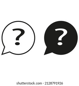 Juego de iconos de preguntas. Icono de pregunta de conversación.  ilustración vectorial de signo.
