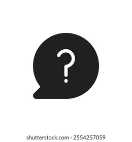 Question icon set Flat line illustration