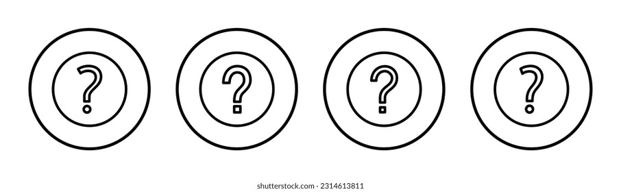 Question icon set illustration. question mark sign and symbol