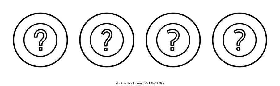 Question icon set illustration. question mark sign and symbol