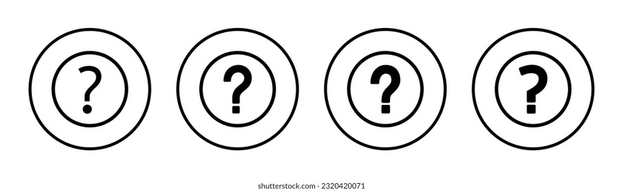 Question icon set illustration. question mark sign and symbol