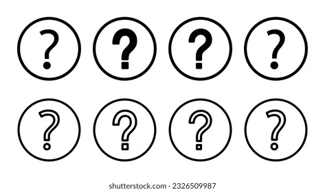 Question icon set illustration. question mark sign and symbol
