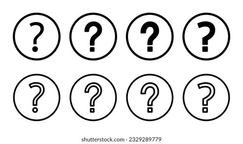 Question icon set illustration. question mark sign and symbol