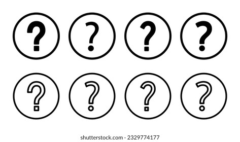 Fragezeichen-Icon-Set-Illustration. Fragezeichen-Zeichen und -Symbol