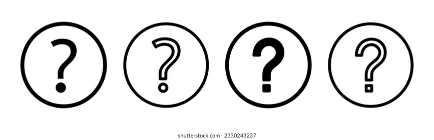 Fragezeichen-Icon-Set-Illustration. Fragezeichen-Zeichen und -Symbol