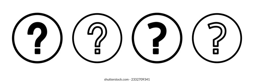 Question icon set illustration. question mark sign and symbol