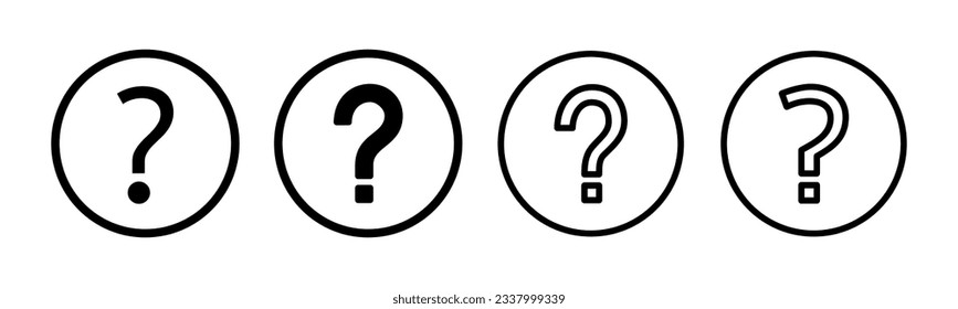 Fragezeichen-Icon-Set-Illustration. Fragezeichen-Zeichen und -Symbol
