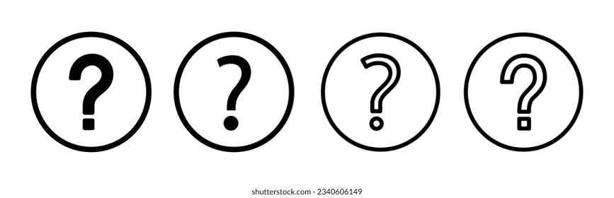 Question icon set illustration. question mark sign and symbol