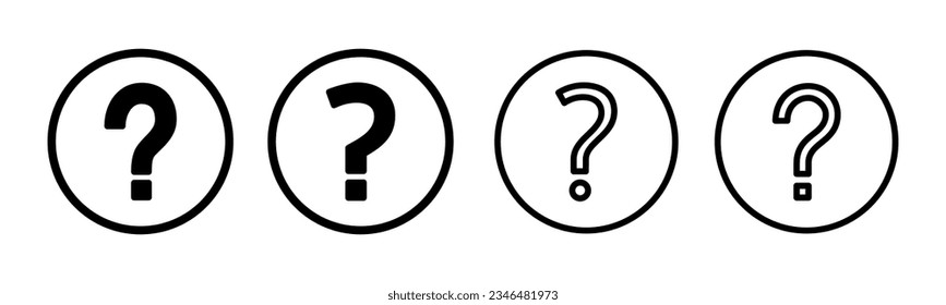 Question icon set illustration. question mark sign and symbol