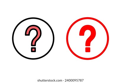 Fragezeichen-Icon-Set-Illustration. Fragezeichen-Zeichen und -Symbol