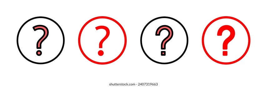 Fragezeichen-Icon-Set-Illustration. Fragezeichen-Zeichen und -Symbol