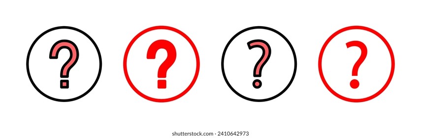 Fragezeichen-Icon-Set-Illustration. Fragezeichen-Zeichen und -Symbol