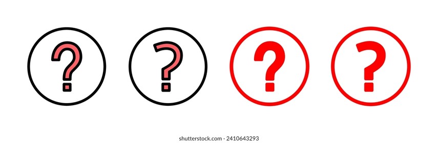 Question icon set illustration. question mark sign and symbol
